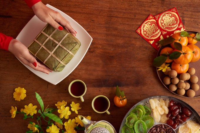 Bánh chưng làm từ gạo nếp, thịt mỡ, đậu xanh... có thể làm tăng đường huyết nếu ăn nhiều. Ảnh: Freepik