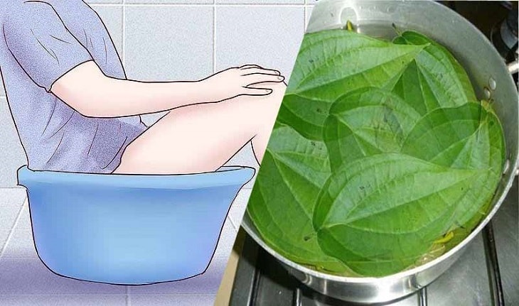 Xông hơi âm đạo bằng lá trầu không