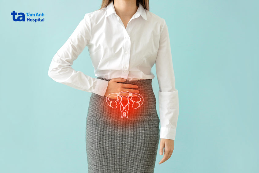 vị trí đau bụng kinh thường nằm phía dưới rốn